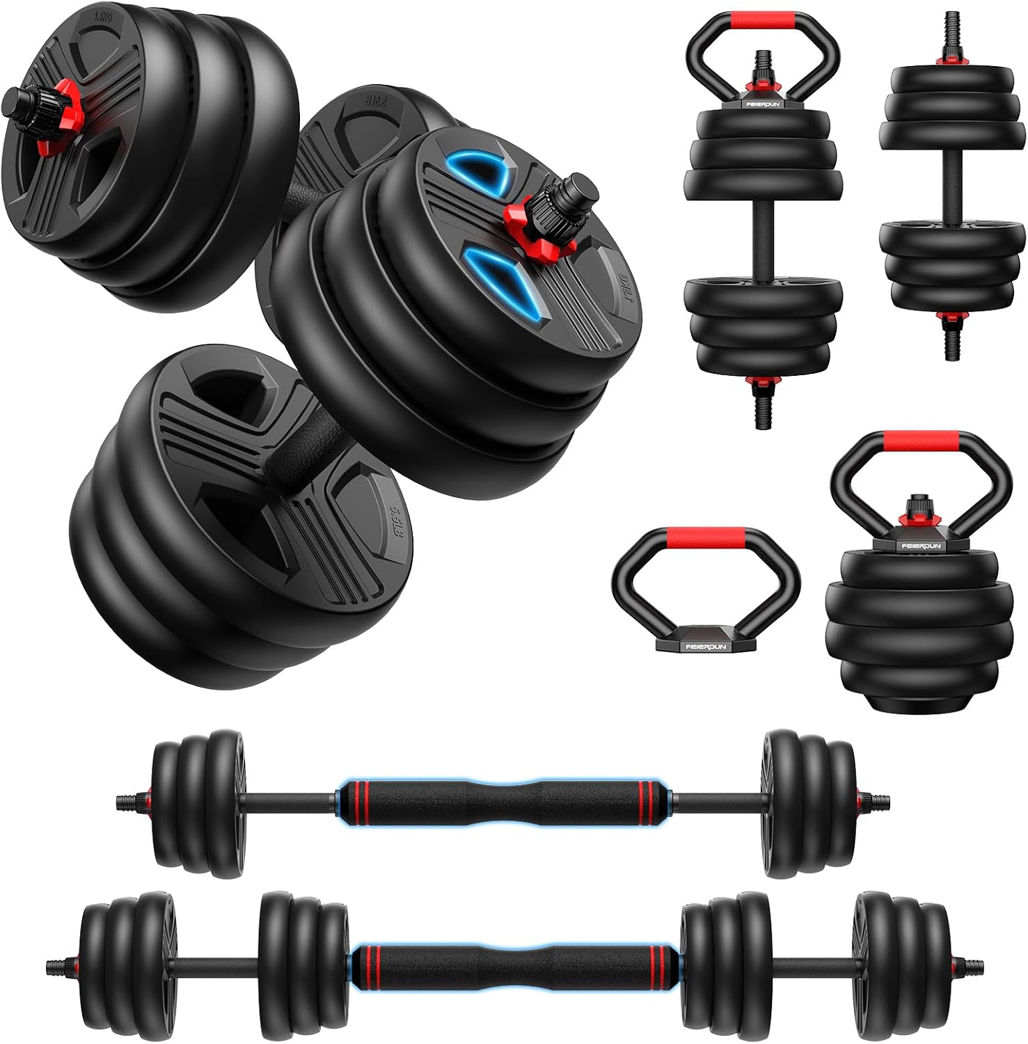 Home Gym Used - Adjustable dumbbell set,55lbs Free Weights set