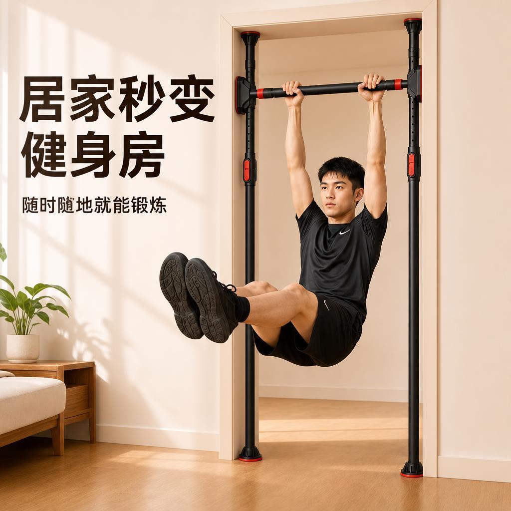 Home Gym Upper Body Workout - Adjustable Doorway Horizontal Bar,Sturdy Steel Anti-Slip