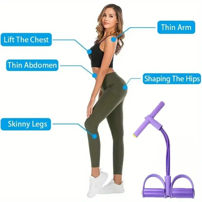 4 Resistance Elastic Pull Rope - Home Gym Used review and price