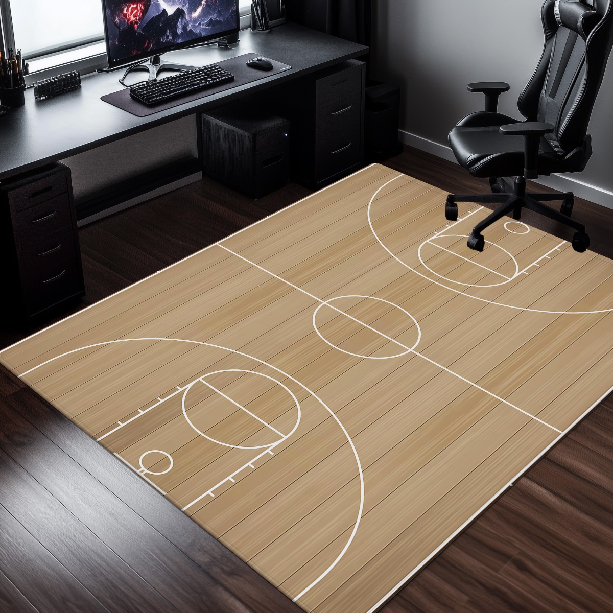 Basketball court design plush  - Home Gym And Basketball Court review and price