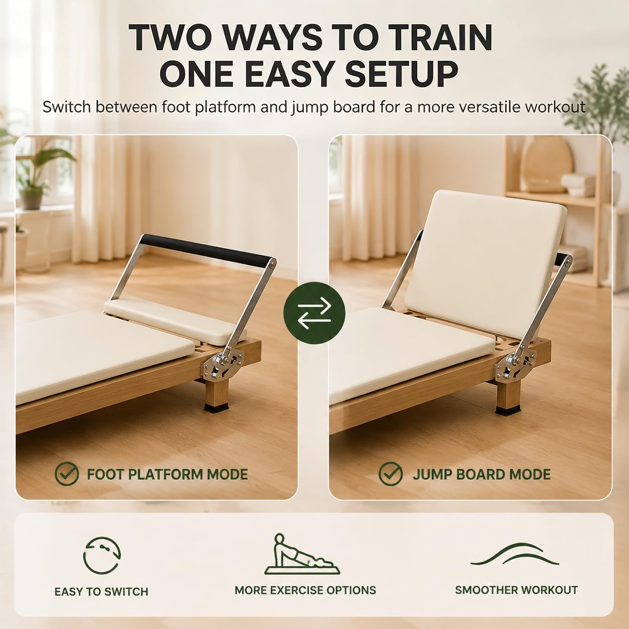 Foldable Pilates Reformer, Hom - Home Gym Leg Machine review and price