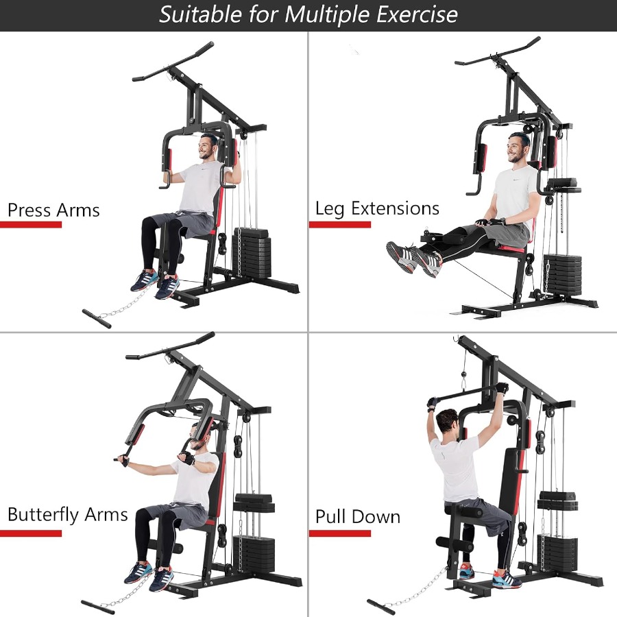 Multifunction Home Gym System, - Home Gym Lat Pulldown Machine review and price