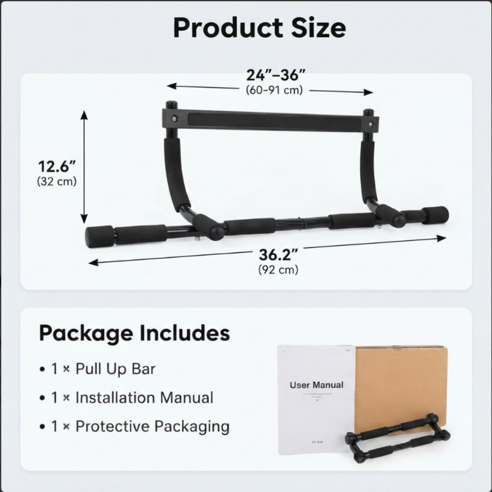Doorway Pull Up Bar for Home G - Home Gym Upper Body Workout review and price