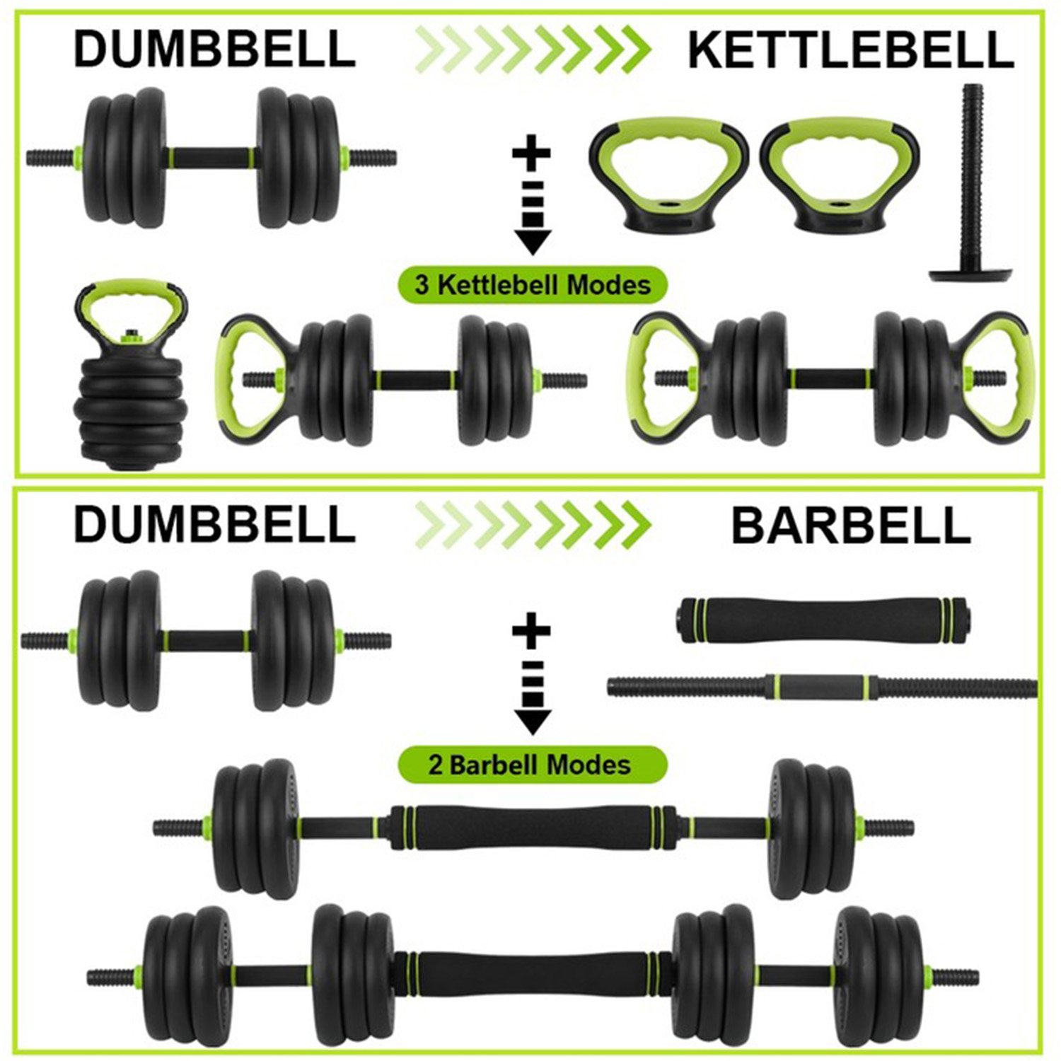 4 in 1 Adjustable Dumbbell Set - Home Gym Used review and price