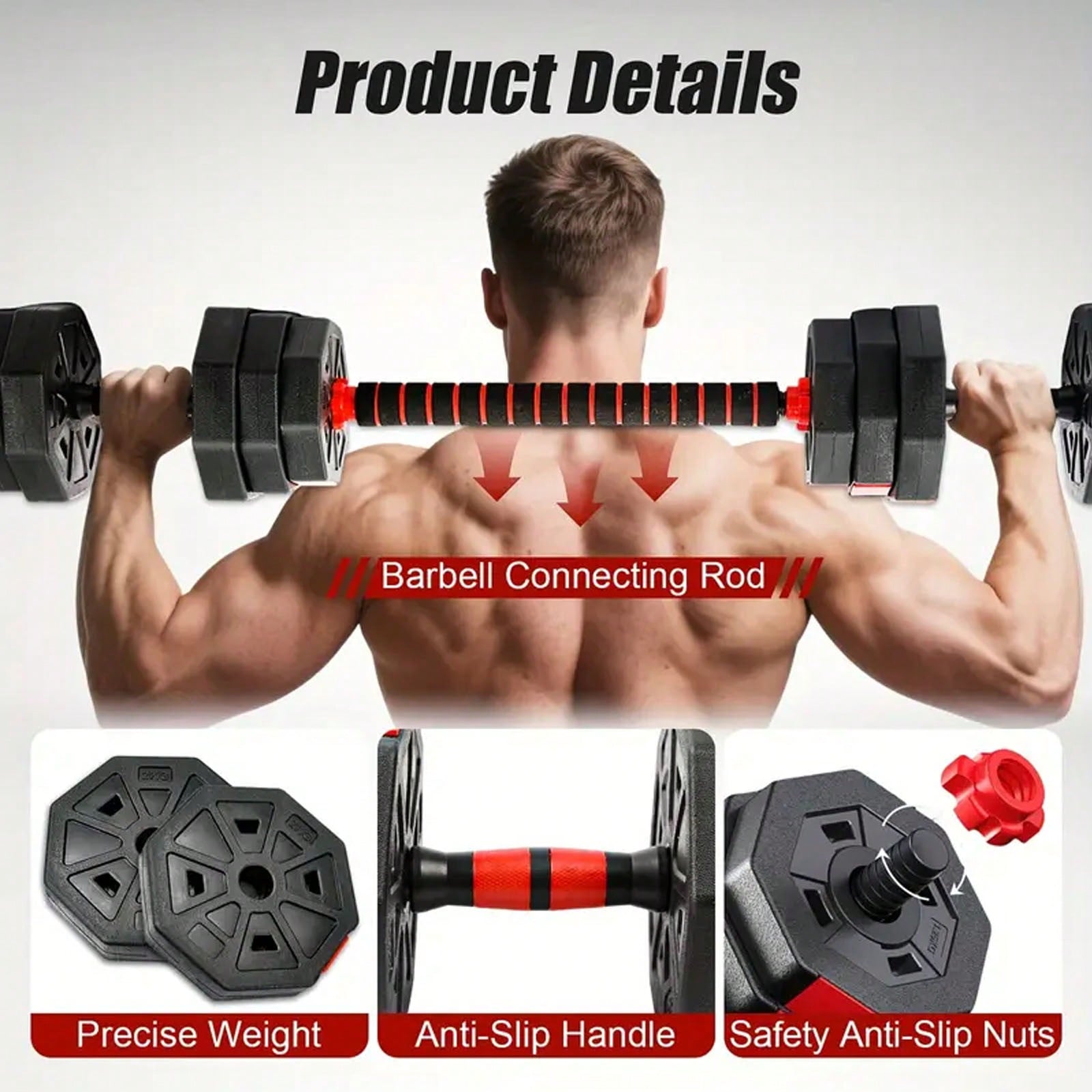 44lbs Free Weight Set With Con - Home Gym Used review and price