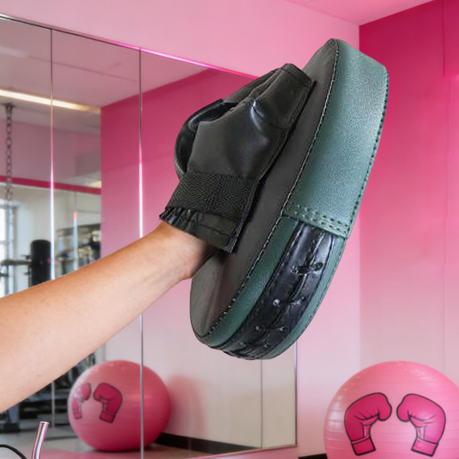 Boxing Pads Mitts PU Leather E - Home Gym Daily Routine review and price