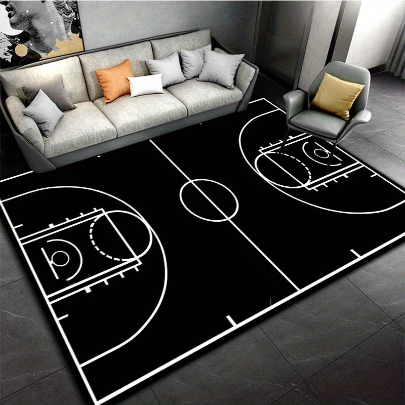 Black White Basketball Court F - Home Gym And Basketball Court review and price