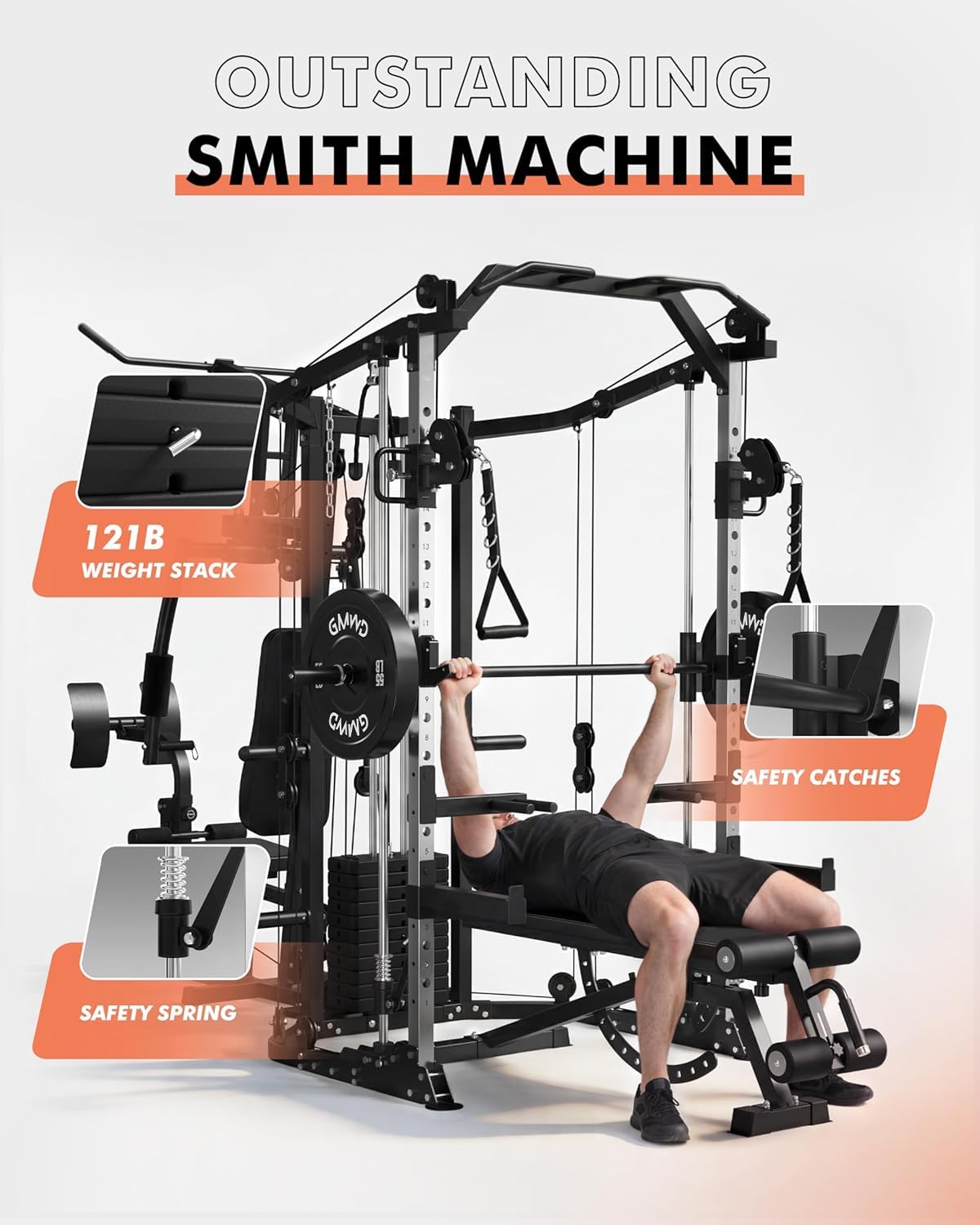 Dual-Station SmithΔ Machine Po - Home Gym With Smith Machine review and price
